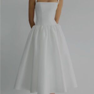 Elegant White Strapless Dress - Lucille